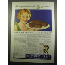 1933 Pillsbury's Best Flour Ad - He proposed to me on the front porch