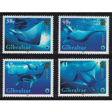 Gibraltar WWF Giant Devil Ray Mobula mobular 4v 2006 MNH SG#1152-1155