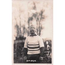 Jim Boyd 1950s Oxford Speedway Driver Real Photo Old Postcard