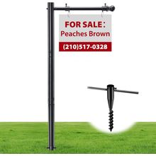 Estate Sign Posts, 7FT Tall Metal Real Estate Sign Posts for Sale Yard Signs up