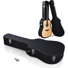 AW Acoustic Guitar Case Hard Dreadnought 41 Inch Wooden Hardshell Carrying Case