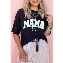 Black Bow MAMA Graphic Loose Tee
