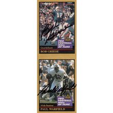 BOB GRIESE & PAUL WARFIELD AUTOGRAPH 1991 MIAMI DOLPHINS HOF SB CHAMPION OFFENSE