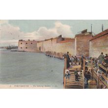ED8 PORTSMOUTH - THE SALUTING BATTERY .PRINTED LL POSTCARD