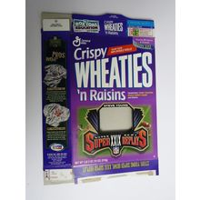 General Mills 1996 Cereal Box Wheaties Super Bowl Super Replays Steve Young NFL