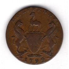 Great Britain. East India House/Fieldings Manchester Halfpenny 1792. dy17423
