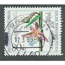 BERLIN -1984 80pf+40 'HUMANITARIAN - ORCHIDS' FINE USED (EBID44-872)