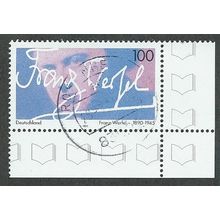 GER 1995 100pf 'FRANZ WERFEL' (CORNER MARGIN) FINE USED (EBID49-440)