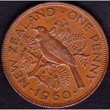 1960 New Zealand 1 Penny Coin