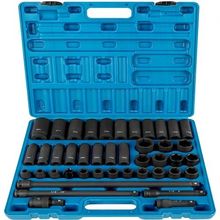 Impact Socket Set 1/2 Inches 43 Piece Impact Sockets, Standard Socket Assort...