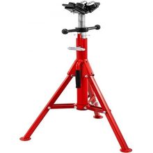 Pipe Jack Stand with 4-Ball Transfer V-Head and Folding Legs 1500LB Welding ...