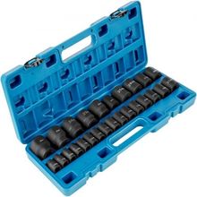 Impact Socket Set 1/2 Inches 26 Piece Impact Sockets, Shallow Socket, 6-Poin...