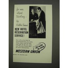 1955 Western Union Ad - Hotel Reservation Service