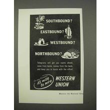 1955 Western Union Telegram Ad - Southbound?