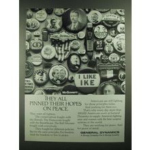 1988 General Dynamics Ad - They All Pinned Their Hopes on Peace