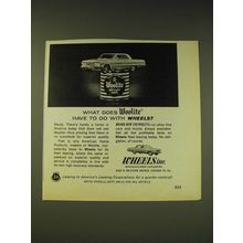 1963 Wheels Inc. Ad - What does Woolite have to do with wheels?