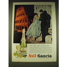 1963 Asti Gancia Sparkling Wine Ad - Wine Words Eyes True Italian Sparkle