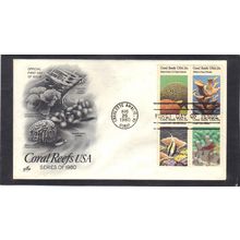 FDC Art Craft 1827-1830 15c Coral Reefs (Cachet-U/A) CV00330