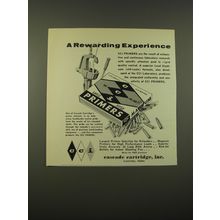 1966 Cascade Cartridge Inc. CCI Primers Ad - A Rewarding Experience