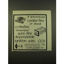 1966 Cascade Cartridge Inc. CCI Primers Ad - If you reload center fire