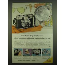 1957 Kodak Signet 40 Camera Ad - New Kodak Signet 40 Camera brings home color