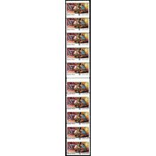1560, 60b, MNH 10¢ Strip of 10 Black Missing & Gutter In Center - Stuart Katz