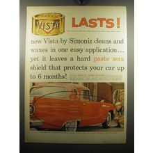 1957 Simoniz Vista Wax Ad - Lasts!