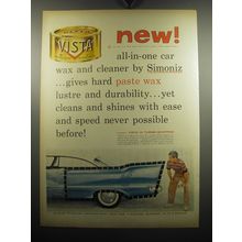 1957 Simoniz Vista Wax Ad - New!