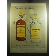 1957 Fleischmann's Gin and Whiskey Ad - So smart to give.. so welcome to receive