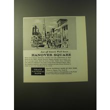 1960 Grace National Bank Ad - Just off historic Wall Street.. Hanover Square