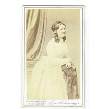 Victorian cdv photo young lady Kate Lawden Birmingham photographer