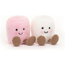 Jellycat Amuseables Pink and White Marshmallows Stuffed Toy, 3.5 Inches | Food P