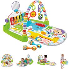 Fisher-Price Baby Playmat Deluxe Kick & Play Piano Gym for Learning & 2 Maracas