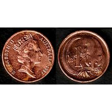Australia One Cent 1987 Used Coin Possum Queen Elizabeth II 1c QE II mm