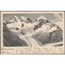 Piz Bernina und Piz Roseg, 1902 - Wehrli AK