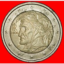 ⰆPHALLIC TYPE 2002-2007:ITALY★2 EUROS 2006R DANTE 1265-1321★LOW START★NO RESERVE