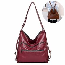 Double Zipper Shoulder Bag Women High Capacity Handbag