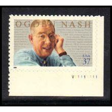 3659 37c Ogden Nash Very Fine MNH P#S LR V11111111 ZA3333