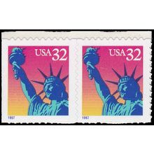 3122 32c Statue of Liberty Fine MNH BPS Hor Pair LS V5025