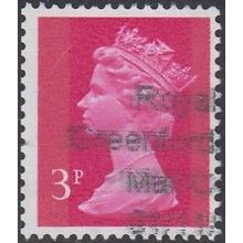 GB, 1982 3p Machin Type I, 2 bands, SG X857 (Scott #MH37), used