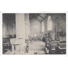 Bosham Church and Font West Sussex Postcard