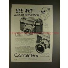 1958 Zeiss Ikon Contaflex Camera Ad - Finer Pictures!