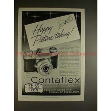 1958 Zeiss Ikon Contaflex Camera Ad - Happy Picture!!