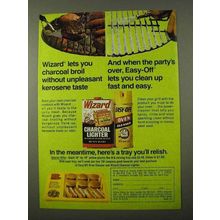 1972 Easy-Off Oven Cleaner & Wizard Charcoal Lighter Ad