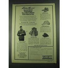 1972 Eddie Bauer Ad - Snowline Jacket, Vest, Sox