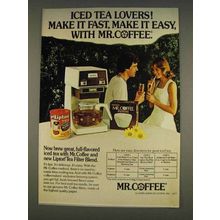 1977 Mr. Coffee Coffeemaker Ad - Iced Tea Lovers