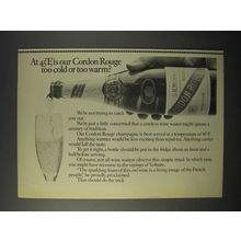 1977 Mumm Cordon Rouge Champagne Ad - Too Cold?