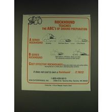1985 KEM Enterprises Rockhound Ad - Rockhound teaches the ABC's of ground