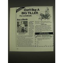 1985 Mantis Tiller/Cultivator Ad - Don't buy a big tiller for a small job