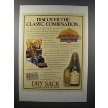 1987 Dry Sack Sherry Ad - Discover Classic Combination